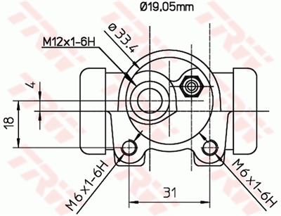 FREN SİLİNDİRİ ARKA SAĞ 19 MM PEUGEOT 106 I 1.4 91-96, 1.6 93-96 