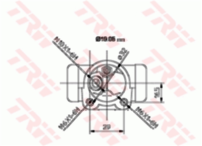 FREN SİLİNDİRİ ARKA SAĞ 19 MM RENAULT 19 I 1.7 88-92, 19 II 1.8 92-95, 1.9 DT 92-95 