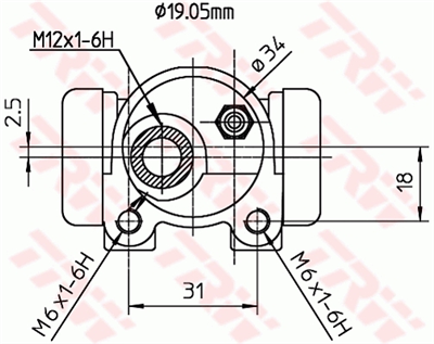 FREN SİLİNDİRİ ARKA SAĞ 19 MM RENAULT 106 I 1.0-1.1 91-96 