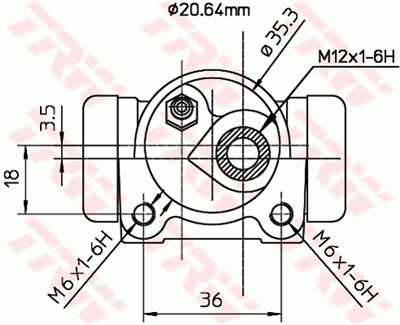 FREN SİLİNDİRİ ARKA SAĞ 20,6 MM RENAULT TWİNGO I 1.2 93-07, 1.2 16V 04-07 