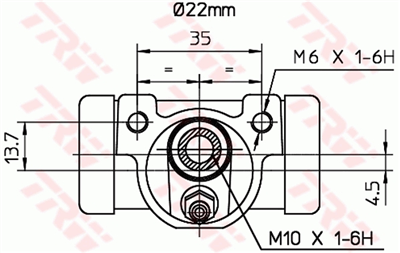 FREN SİLİNDİRİ ARKA SAĞ 22,2 MM FIAR BRAVA 1.2 16V 98-02, 1.4 95-01, 1.4 12V 95-98, 1.6 16V 96-01, 1.8 GT 16V 95-01, 1.9 D 95-01, 1.9 TD 96-01, 1.9 JTD 98-01, BRAVA I 1.2 16V 98-00, 1.4 95-01, 1.6 16V 96-01, 1.6 00-01, 1.9 D 95-01, 1.9 TD 96-01, 1.9 
