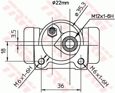 FREN SİLİNDİRİ ARKA SAĞ 22,2 MM RENAULT 21 1.7 89-94, 2.0 4X4 90-92, 1.9-2.1 89-94 