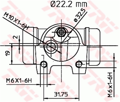 FREN SİLİNDİRİ ARKA SAĞ 22,2 MM RENAULT 21 2.0 90-92, 2.0 4X4 90-92, 2.2 89-94, 2.2 4X4 90-94, 2.1 D 92-94, 2.1 TD 89-94 