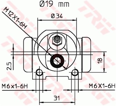 FREN SİLİNDİRİ ARKA SAĞ-SOL 19 MM CITROEN AX 10 E 86-88, 10 86-98, 11 86-97, 1.3 SPORT 87-88, 1.4 86-92, 1.4 GTİ 91-96, 14 D 88-97, 15 D 94-97, BX 11 86-92 