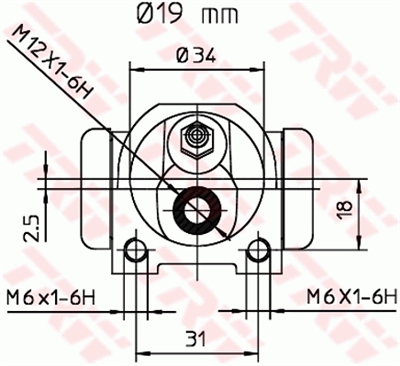 FREN SİLİNDİRİ ARKA SAĞ-SOL 19 MM CITROEN AX 10 E 86-88, 10 86-98, 11 86-97, 1.3 SPORT 87-88, 1.4 86-92, 1.4 GTİ 91-96, 14 D 88-97, 15 D 94-97, BX 11 86-92 