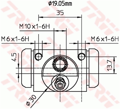 FREN SİLİNDİRİ ARKA SAĞ-SOL 19 MM FORD FİESTA IV 1.25 İ 16V 95-02, 1.3 İ 95-02, 1.4 İ 16V 96-02, 1.6 16V SPORT 00-02, 1.8 D 95-00, 1.8 Dİ 00-02, KA 1.0 İ 99-08, 1.3 İ 96-08 