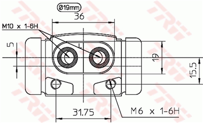 FREN SİLİNDİRİ ARKA SAĞ-SOL 19 MM FORD ESCORT III 1.1-1.3-1.6 80-85, 1.6 İ 85-85, 1.6 D 84-85 
