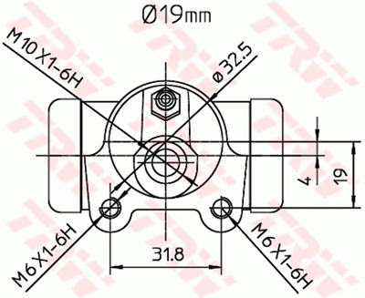FREN SİLİNDİRİ ARKA SAĞ-SOL 19 MM RENAULT LAGUNA I 1.8 93-01, 1.8 16V 98-01, 2.0 93-01, 1.9 DTİ 97-01, 2.2 D 93-01, 2.2 DT 96-01 