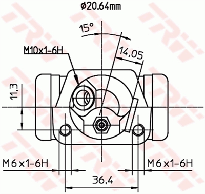 FREN SİLİNDİRİ ARKA SAĞ-SOL 20,6 MM FORD MONDEO I 1.6-1.8-2.0 İ 16V 93-96, 1.8-2.0 İ 16V 4X4 93-96, 2.0 İ 16V 4X4 94-96, 1.8 TD 93-96, MONDEO II 1.6 İ 16V 98-00, 2.0 İ 96-00, 1.8 TD 96-00 