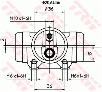 FREN SİLİNDİRİ ARKA SAĞ-SOL 20,6 MM FORD TRANSİT 2.5 D 85-92 