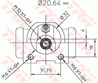 FREN SİLİNDİRİ ARKA SAĞ-SOL 20,6 MM PEUGEOT306 HB 1.1-1.4-1.8 93-01, 1.6 93-00, 2.0 S16 93-01, 1.8-1.9 D 93-01
