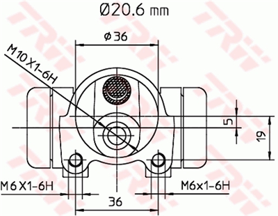 FREN SİLİNDİRİ ARKA SAĞ-SOL 20,6 MM PEUGEOT305 I 1.5 79-2, 305 II 1.5 82-90, 1.6-1.9 82-88, 1.9 D 82-88