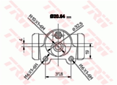 FREN SİLİNDİRİ ARKA SAĞ-SOL 20,6 MM RENAULT LAGUNA I 1.6 16V 97-01, 1.8 95-01, 1.8 16V 98-01, MEGANE I 1.9 TDİ 96-03, SCENIC I MPV 1.4 16V 99-03, 2.0 16V RX4 00-03, 1.6 BİFUEL 99-01, 1.9 D 99-01, 1.9 DTİ 99-03 