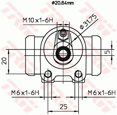 FREN SİLİNDİRİ ARKA SAĞ-SOL 20,6 MM RENAULT TWİNGO I 1.2 93-96, 1.2 16V 01-07, PANELVAN 1.2 93-04 