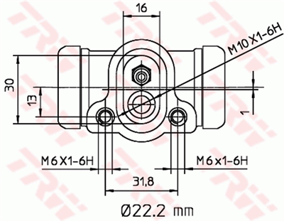 FREN SİLİNDİRİ ARKA SAĞ-SOL 22,2 MM BMW 3 COMPACT 316 İ 94-00, 316 G 96-00, 318 TDS 95-00 