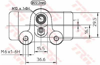 FREN SİLİNDİRİ ARKA SAĞ-SOL 22,2 MM BMW 3 316 83-88, 316 İ 87-91, 318 İ 82-91 