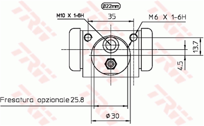 FREN SİLİNDİRİ ARKA SAĞ-SOL 22,2 MM FIAT BRAVA 1.2 16V 96-02, 1.9 TD 96-01, 1.9 JTD 98-01, BRAVA I 1.2 16V 98-00, 1.6 16V 96-01, 1.9 TD 96-01, 1.9 JTD 98-01, MAREA 1.2 16V 98-02, 1.4 16V 96-02, 1.6 99-02, 1.6 00-02, 1.8 16V 96-02, 2.0 20V 99-01, 1.9 