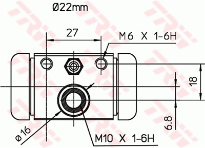 FREN SİLİNDİRİ ARKA SAĞ-SOL 22,2 MM FIAT PUNTO 1.2 NP 03-12, 1.3 JTD 16V 03-12, 1.9 JTD 01-12 