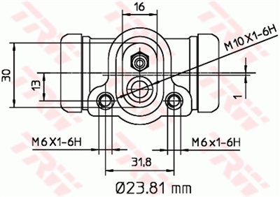 FREN SİLİNDİRİ ARKA SAĞ-SOL 23,8 MM BMW 3 316 İ 91-98, 318 İ 90-98 
