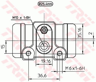 FREN SİLİNDİRİ ARKA SAĞ-SOL 25,4 MM FIAT DUCATO 2.4 D 82-90, PEUGEOT 2.5 D 94-02, CITROEN JUMPER 2.5 D 94-02 