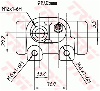 FREN SİLİNDİRİ ARKA SOL 19 MM CITROEN C3 1.1 İ02=>, 1.4 İ 02-10, 1.4 HDİ 02=>, PLURİEL 1.4 03=> 