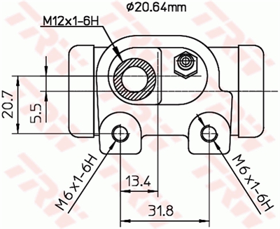 FREN SİLİNDİRİ ARKA SOL 20,6 MM CITROEN XSARA 1.4 İ 97-05, 1.6-1.8 İ 97-00, 1.5-1.8 D 97-00, 1.9 D 97-05, ZX 1.1-1.4 9-97, 1.4-1.6-1.9 İ 91-97, 1.8 İ 92-97, 1.8 D 93-97, 1.9 D 91,97, 1.9 TD 92-97 