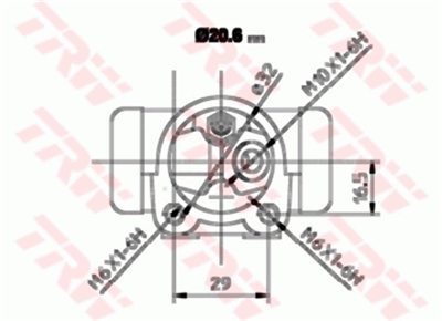 FREN SİLİNDİRİ ARKA SOL 20,6 MM RENAULT EXPRESS 1.4 91-98, 1.9 D 91-98 