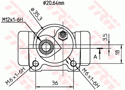 FREN SİLİNDİRİ ARKA SOL 20,6 MM RENAULT TWİNGO I 1.2 93-07, 1.2 16V 04-07 