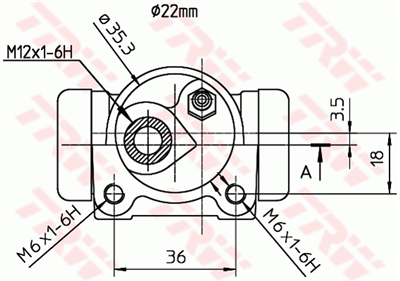 FREN SİLİNDİRİ ARKA SOL 22,2 MM RENAULT 21 1.7 89-94, 2.0 4X4 90-92, 1.9-2.1 89-94 