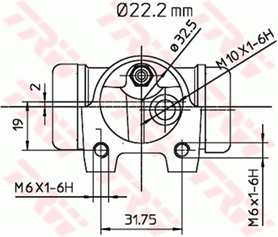 FREN SİLİNDİRİ ARKA SOL 22,2 MM RENAULT 21 2.0 90-92, 2.0 4X4 90-92, 2.2 89-94, 2.2 4X4 90-94, 2.1 D 92-94, 2.1 TD 89-94 
