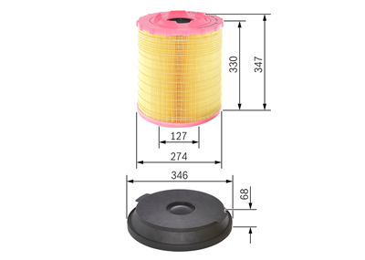 HAVA FİLTRESİ MERCEDES-BENZ ATEGO 3 13=>, ATEGO 2 04=>, ATEGO 98-04, AXOR 2 04=>, AXOR 02-04 