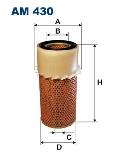 HAVA FİLTRESİ MITSBISHI L 300 / DELICA II 2.3 D 83-86, L 300 III 2.5 D 86-04, 2.5 TD 4WD 88-04 