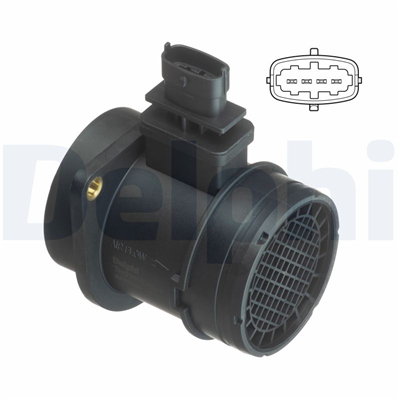 HAVA KÜTLE ÖLÇER (DEBİMETRE) BENZİN FIAT DOBLO 1.3 JTD 05 =>, BRAVO 1.9 D MTJ 07-14, STILO 1.9 MTJ 03-08, FORD KA 1.3 TDCI 08 => 
