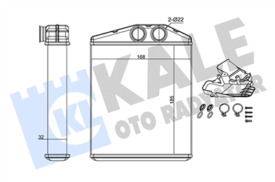 KALORİFER RADYATÖRÜ AL/BRZ FIAT CROMA , OPEL SIGNUM, VECTRA C, CADILLAC BLS , SAAB 9-3, 9-3X03=>
