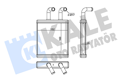 KALORİFER RADYATÖRÜ AL/BRZ KIA K2500, K2700 