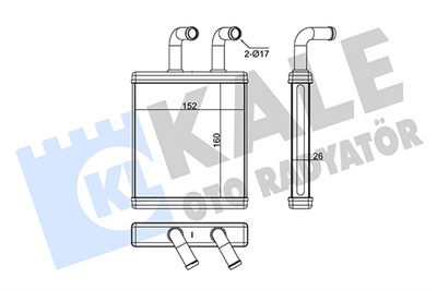 KALORİFER RADYATÖRÜ AL/BRZ KIA K2500, K2700 