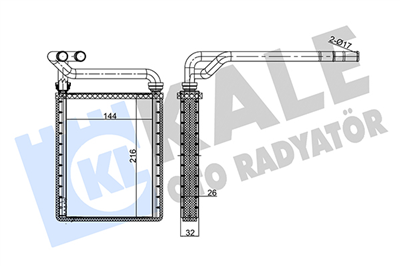 KALORİFER RADYATÖRÜ AL/BRZ TOYOTA COROLLA1.4-1.6 VVTI02-07