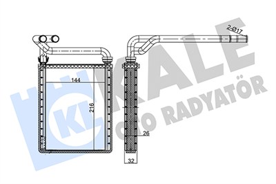 KALORİFER RADYATÖRÜ AL/BRZ TOYOTA COROLLA1.4-1.6 VVTI02-07