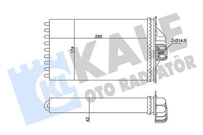 KALORİFER RADYATÖRÜ AL/BRZ VOYAGER III, DODGE CARAVAN 2.0I-3.3I-3.8I AWD 2.5 TD 95-01 