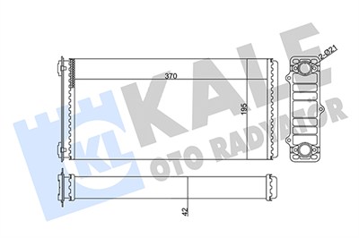 KALORİFER RADYATÖRÜ AL/MKNK DAF 95 XF / 65 FA / 75 FAG / 75 FAR / 75 FAT / 75 FAV / 75 FT / 85 FA / 85 FAD / 85 FAR / 85 FAT / 85 FTG / 85 FTT