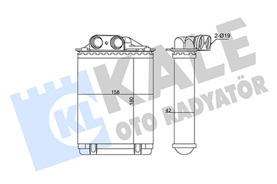 KALORİFER RADYATÖRÜ AL/MKNK FIAT 500C, 500, 500L, PANDA, FORD KA 1.2-1.3-1.4 
