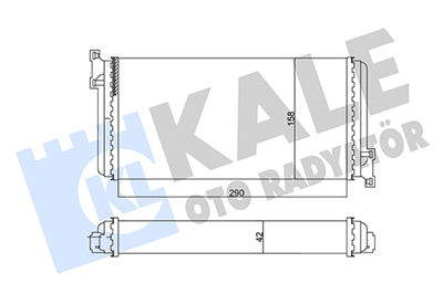 KALORİFER RADYATÖRÜ AL/MKNK MERCEDES-BENZ 190 W201 2.0, 2.2, 2.5D, 2.5TD 82=> 