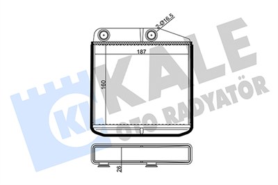 KALORİFER RADYATÖRÜ BRAZING FIAT EGEA DOBLO III , LINEA , FIORINO , PRATICO , GRANDE PUNTO , QUBO , OPEL CORSA D 1.2 - 1.3 - 1.4 BORUSUZ 