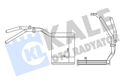 KALORİFER RADYATÖRÜ FORD C-MAX, FOCUS C-MAX, FOCUS II, KUGA, MAZDA 3, 5, VOLVO C30, C70 II 05=> 46358698 