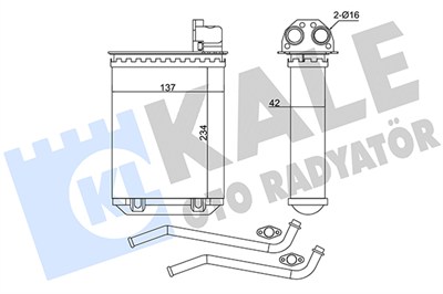 KALORİFER RADYATÖRÜ MEKANİK PEUGEOT 205 I, 205 II 1.0 87-98, 1.1-1.2 87-90, 1.3 90-92, 1.4 87-89, 1.6 87-98, 1.9 GTI 87-94 