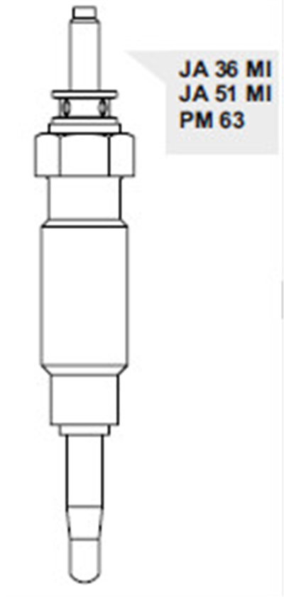 KIZDIRMA BUJİSİ 12V PM63 MITSUBISHI CANTER TEK TEKER 