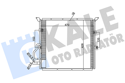 KLİMA RADYATÖRÜ ( KONDENSER ) AL/AL BMW Z3 470x428x16 