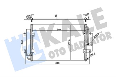 KLİMA RADYATÖRÜ ( KONDENSER ) AL/AL H100 PORTER 2.5 TDI 04=> 