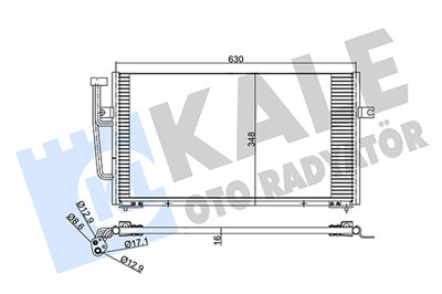 KLİMA RADYATÖRÜ ( KONDENSER ) AL/AL S40, V40 1.6I-1.8I 16V, 1.9TD-1.9 TDI-1.9T-2.0I 16V, 2.0T 95=> 