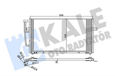 KLİMA RADYATÖRÜ ( KONDENSER ) AL/AL S40, V40 1.6I-1.8I 16V, 1.9TD-1.9 TDI-1.9T-2.0I 16V, 2.0T 95=> 